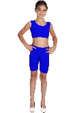 PANTALONCINO DANZA LYCRA BLU BAMBINA